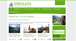 Desktop Screenshot of himalayatraveladventures.com