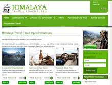 Tablet Screenshot of himalayatraveladventures.com